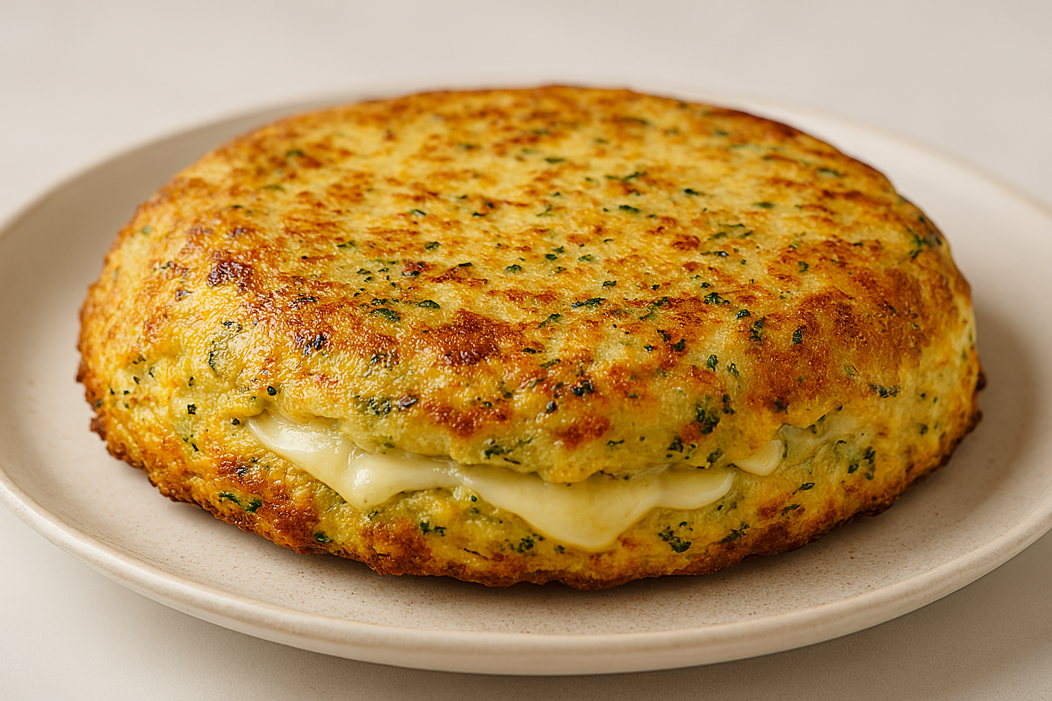 Tortilla de calabacín y queso